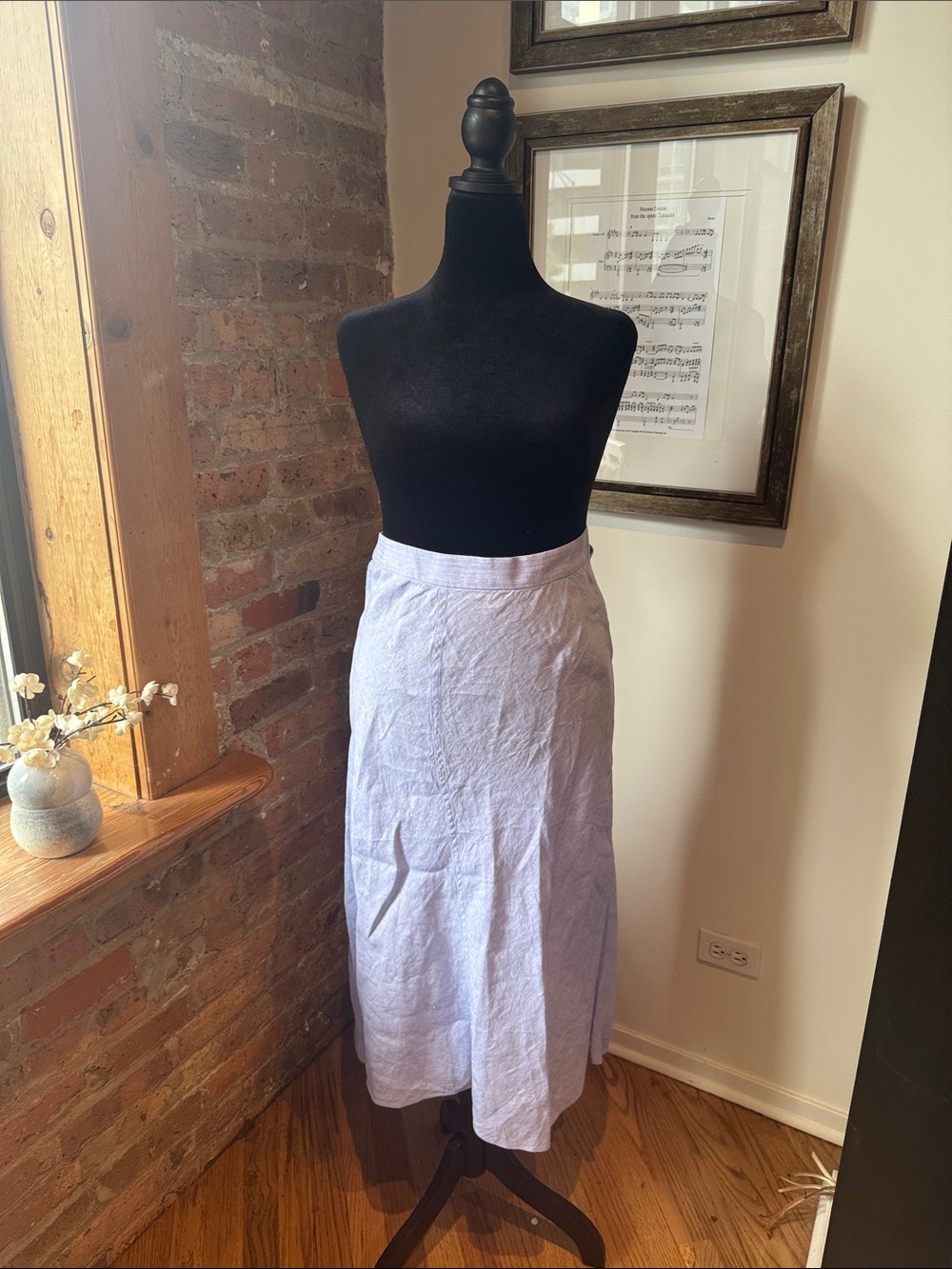 NWT J.Crew Linen Slip Skirt in French Blue
